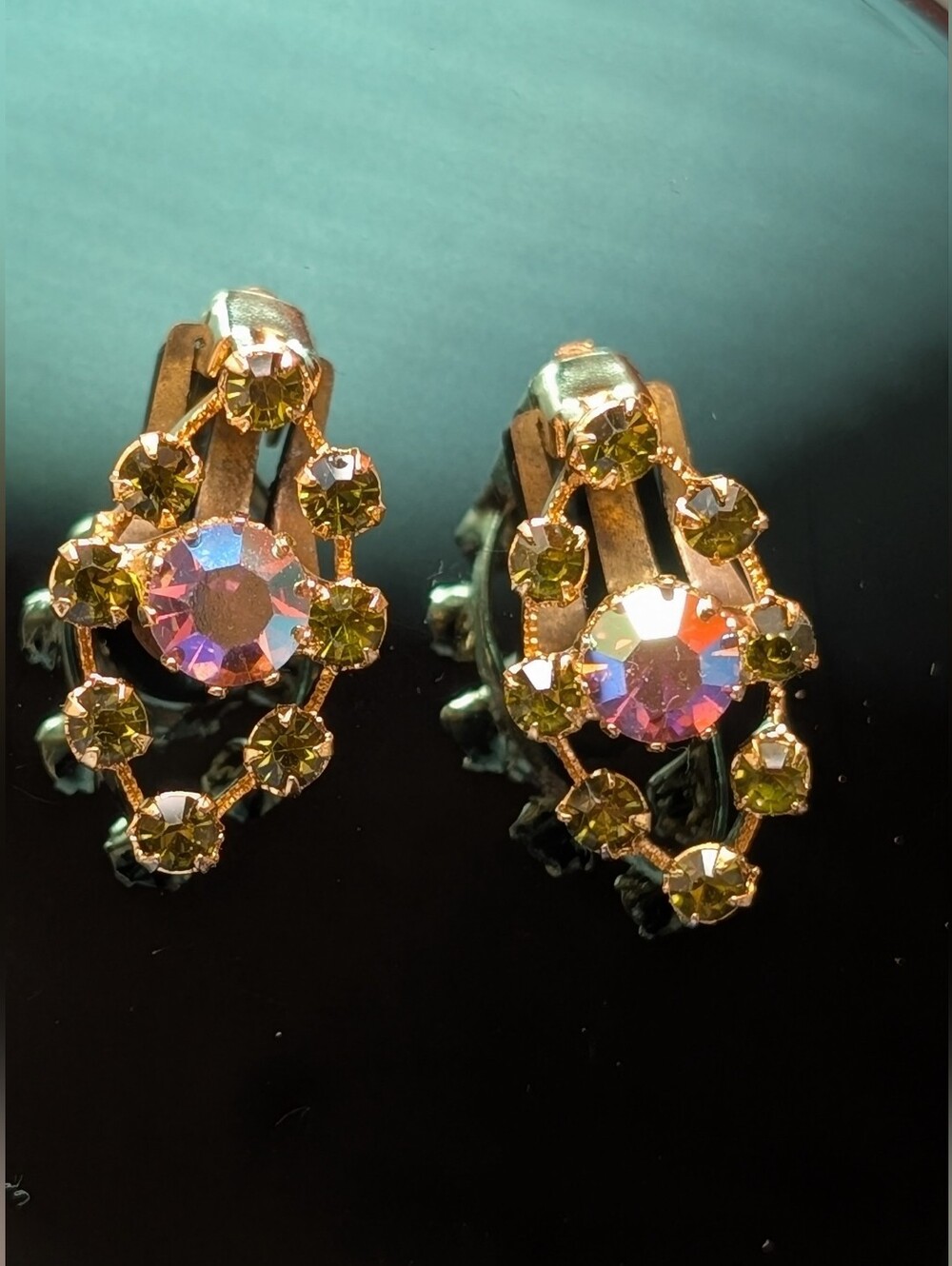 Vintage Rhinestone Clip-on Earrings
